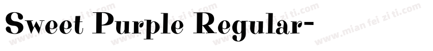 Sweet Purple Regular字体转换